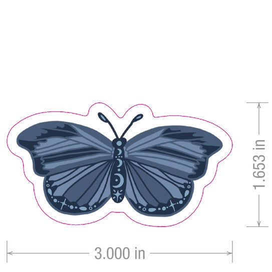 Night Butterfly Sticker