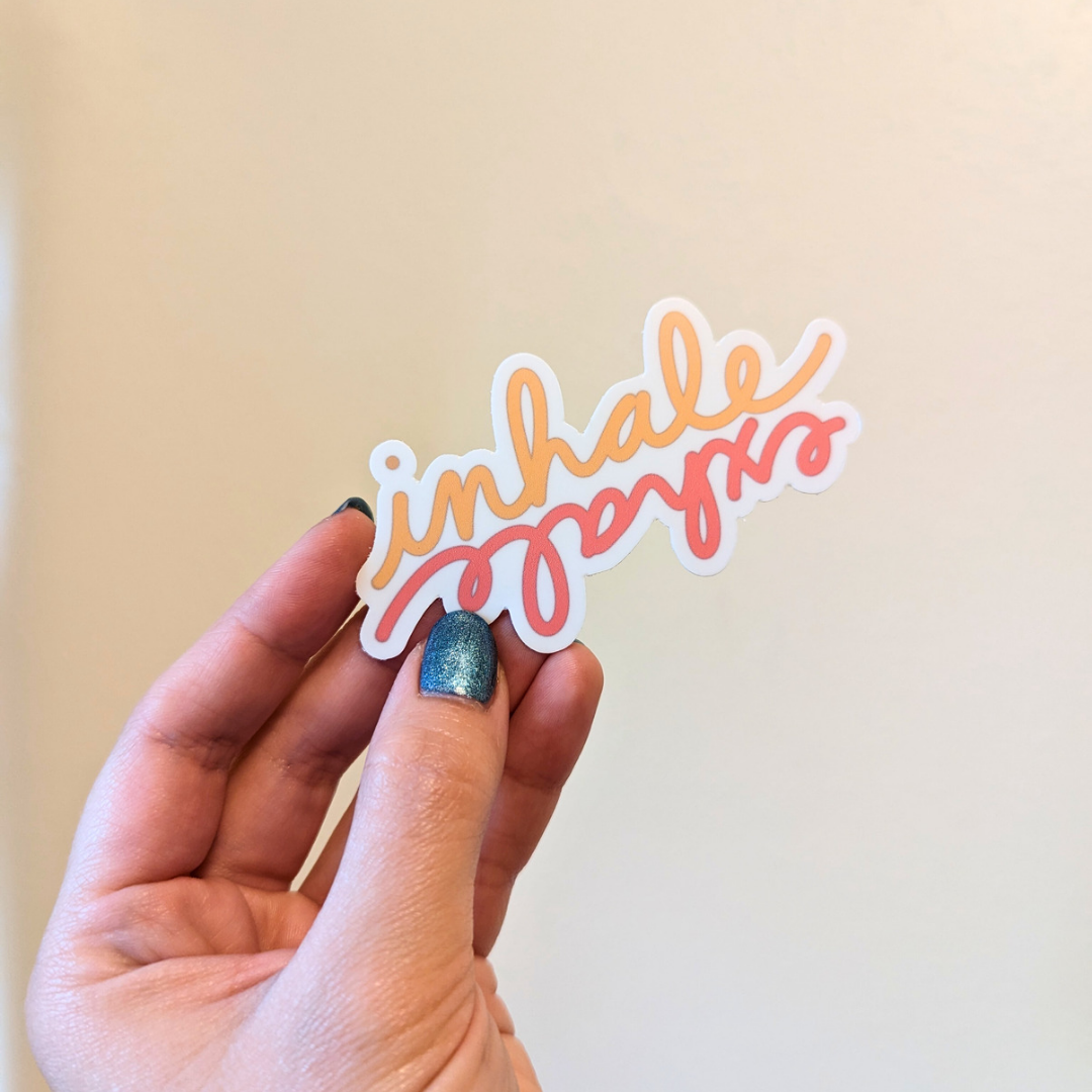 Inhale Exhale Sticker