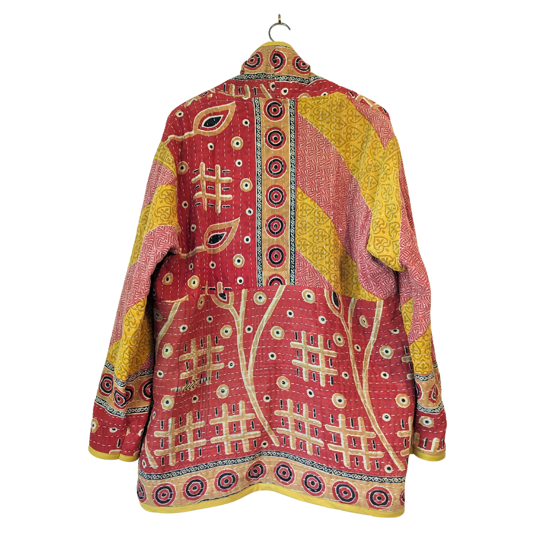 Upcycled Kantha Quilt Cardigan - No. 1
