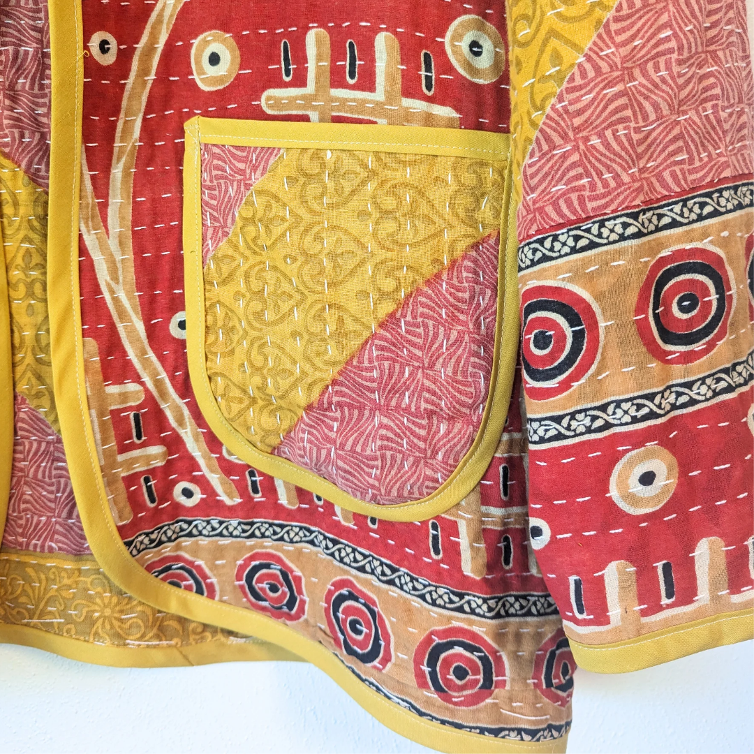 Upcycled Kantha Quilt Cardigan - No. 1