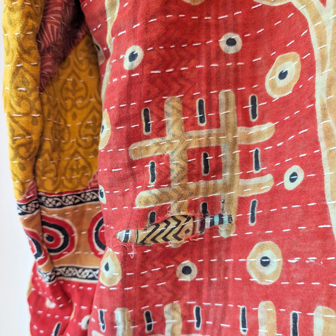 Upcycled Kantha Quilt Cardigan - No. 1