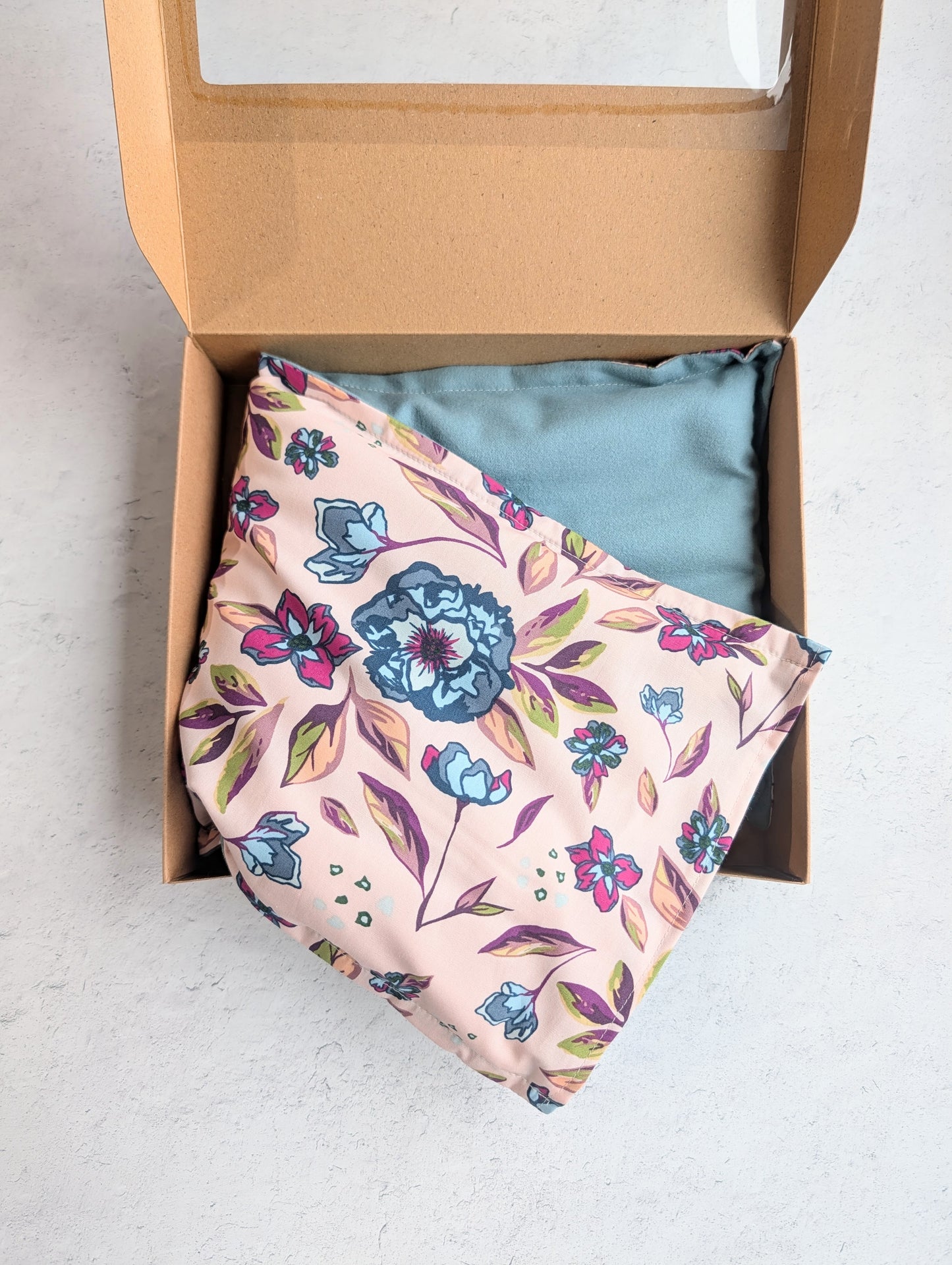 Weighted Heating Pad Cotton/Flannel - Blush Botanical