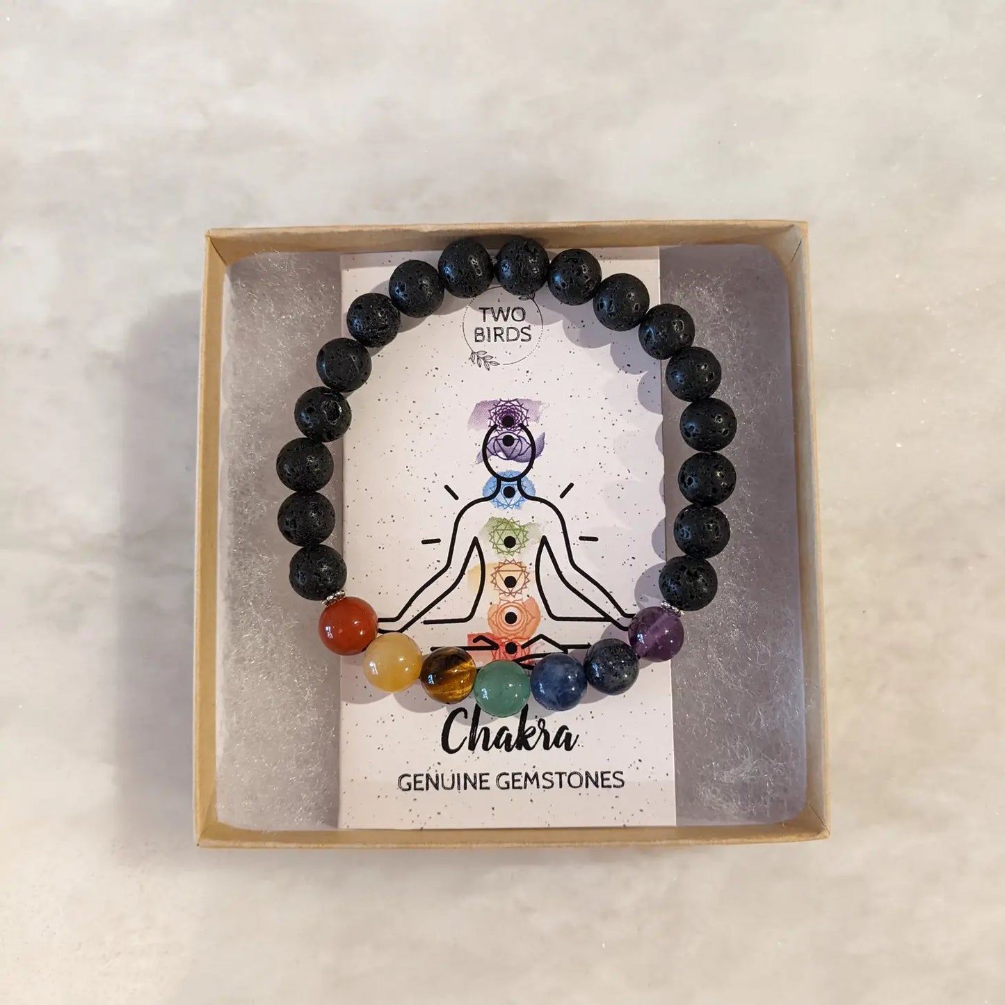 Chakra Gemstone Diffuser Bracelet - Lava Rock