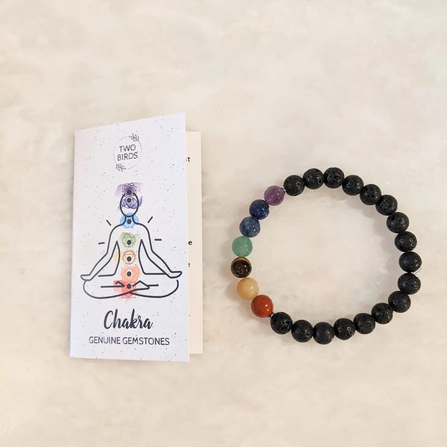 Chakra Gemstone Diffuser Bracelet - Lava Rock