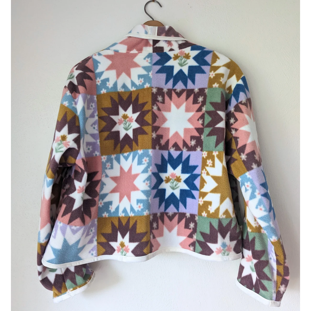 Cardi Coat - Spring Patchwork Print
