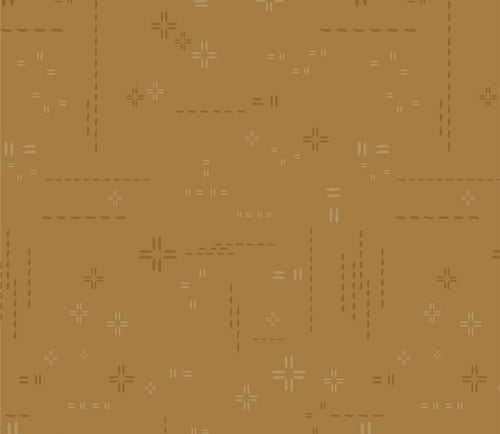 Golden Decostitch - Printed Quilter's Cotton Fabric by the Yard