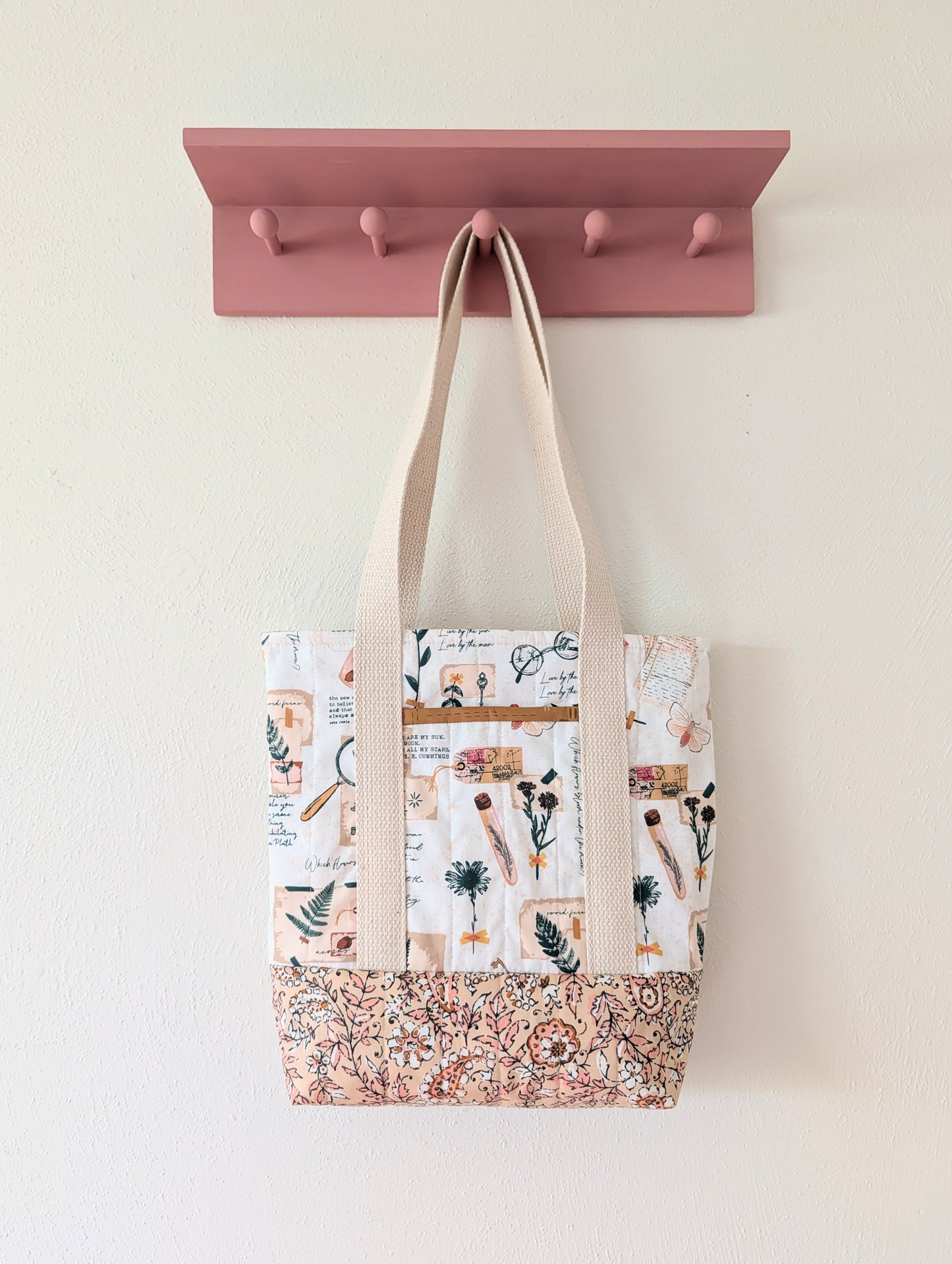 Quilted Two-Tone Tote Bag - Alchemist