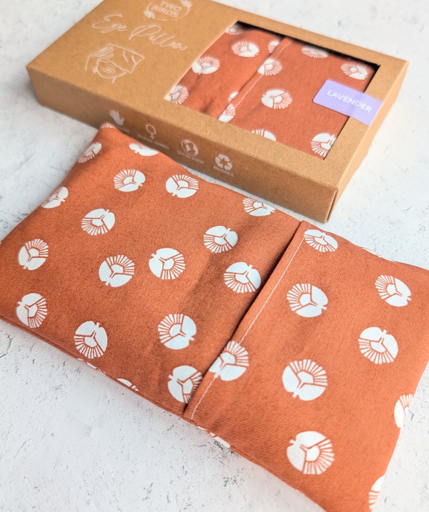 Weighted Eye Pillow - Terracotta Stamp