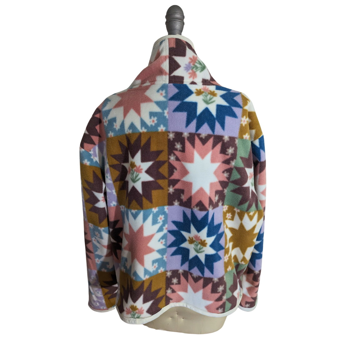 Cardi Coat - Spring Patchwork Print