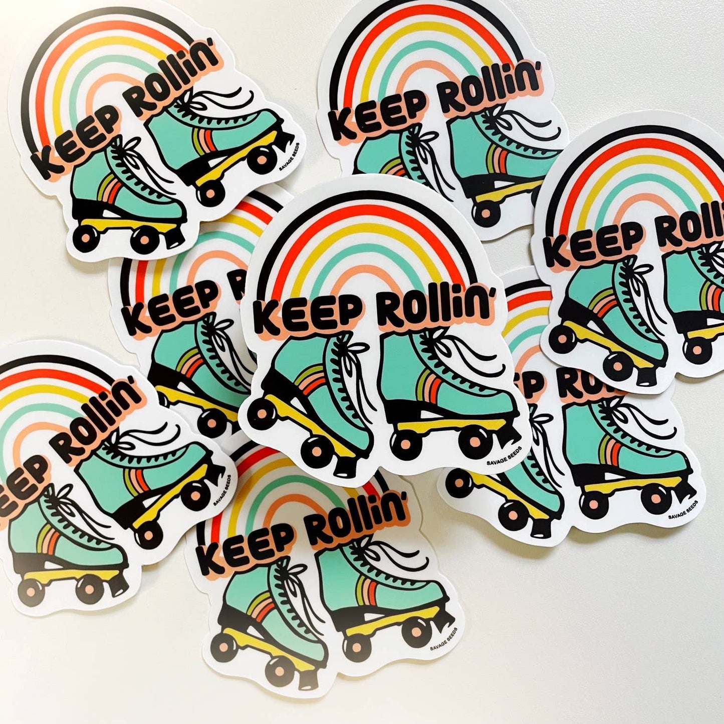 Keep Rollin' Die Cut Vinyl Sticker