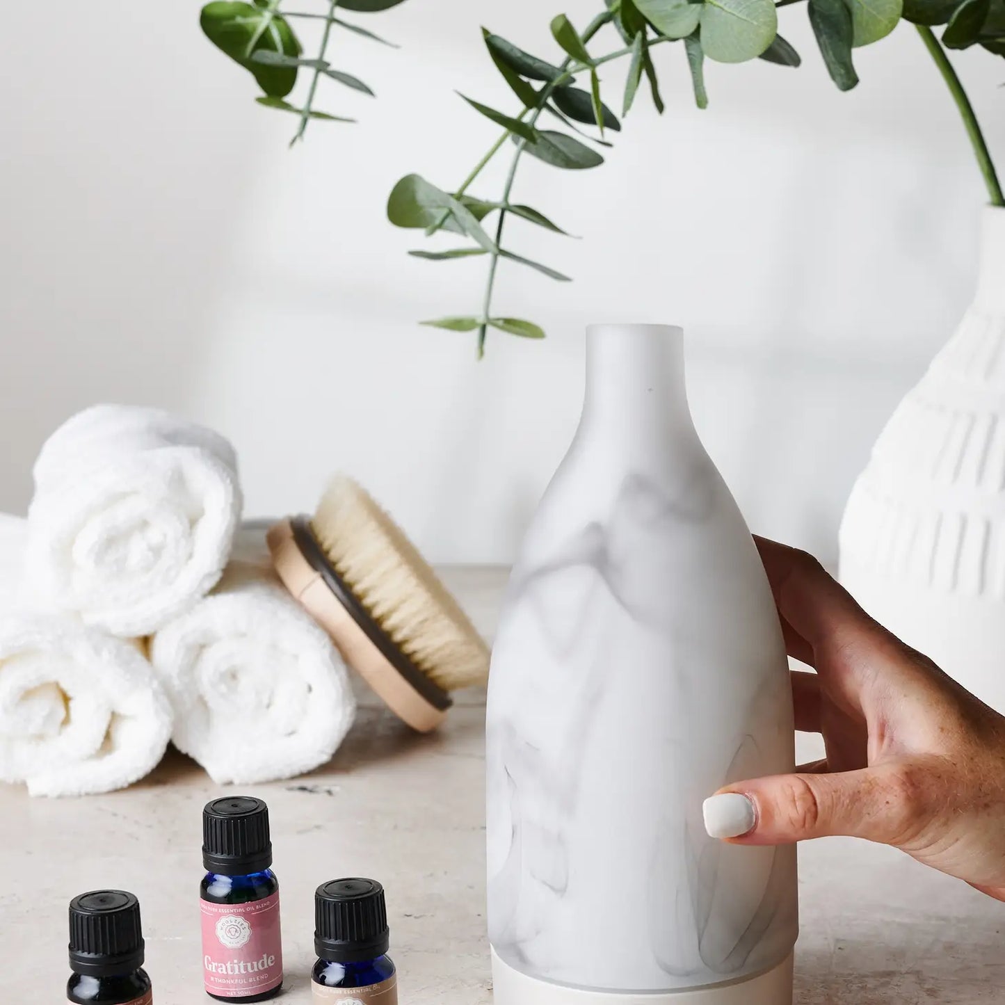 Marble Glass Vase Diffuser