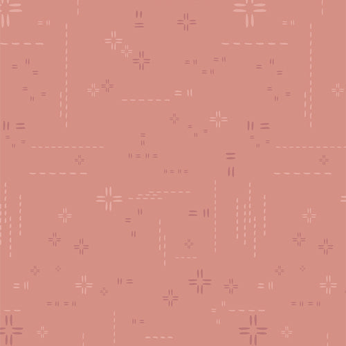 Rosebud Decostitch - Printed Quilter's Cotton Fabric by the Yard