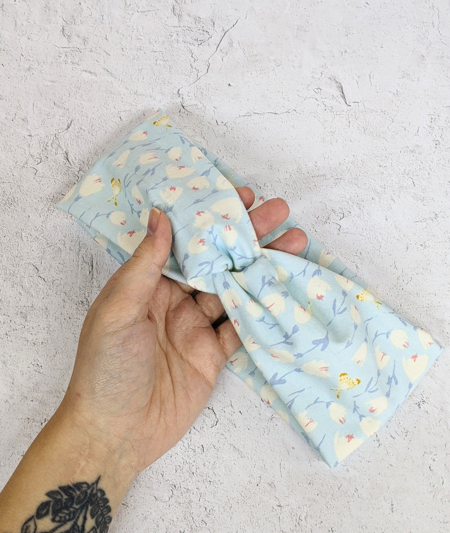 Faux Knot Headband - Cotton Sky