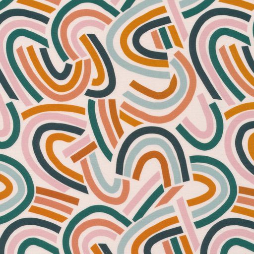 Mod Rainbow Toss - Printed Quilter's Cotton Fabric by the Yard