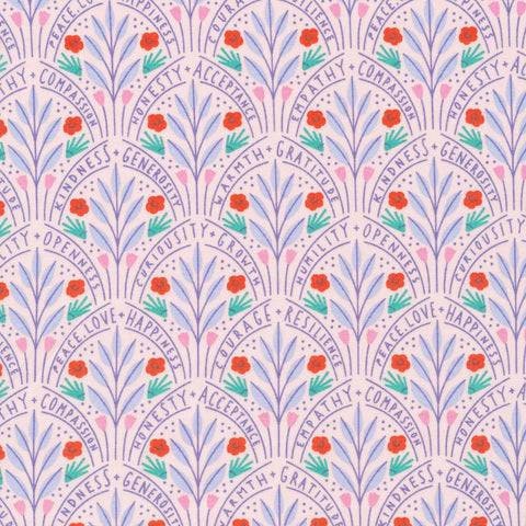 Flower Guides Intentions - Quilter's Cotton Fabric by the Yard - Universal Love Collection by Elizabeth Olwen