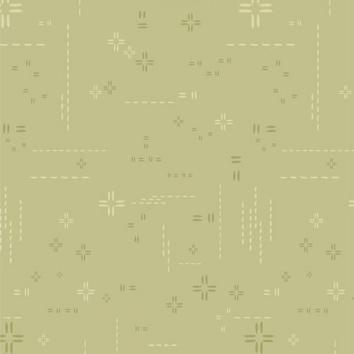 Sage Decostitch - Printed Quilter's Cotton Fabric by the Yard