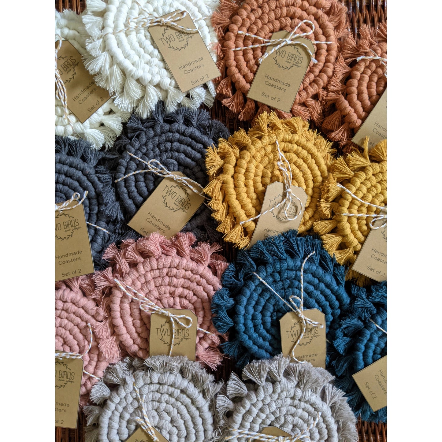 Macrame Fringe Coaster - Single
