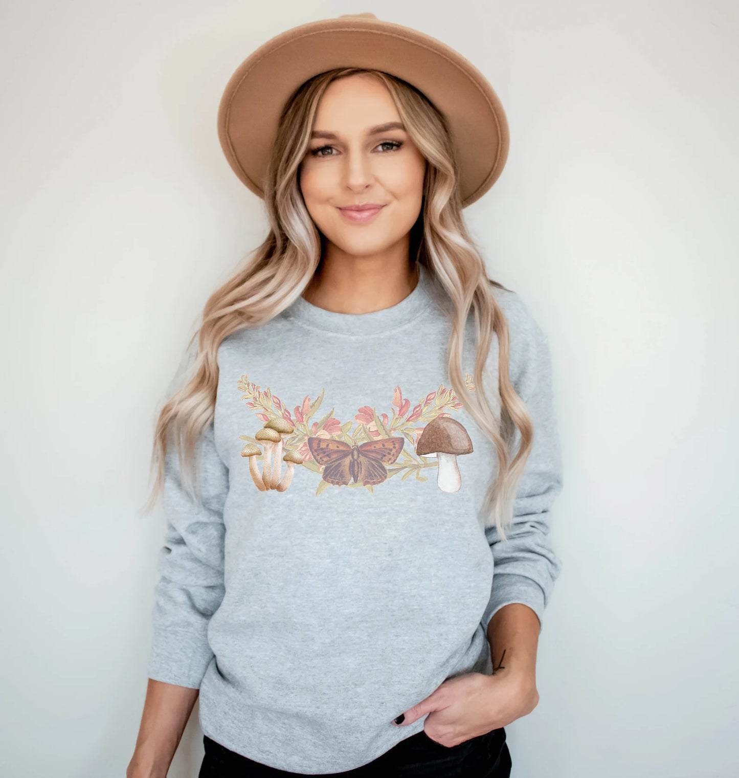 Fungi Butterfly Crewneck Sweatshirt (Unisex)