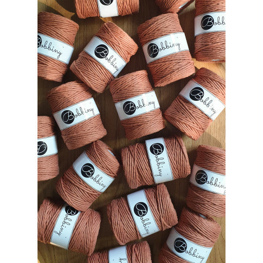 Terracotta 5mm Recycled Macrame Cord by Bobbiny