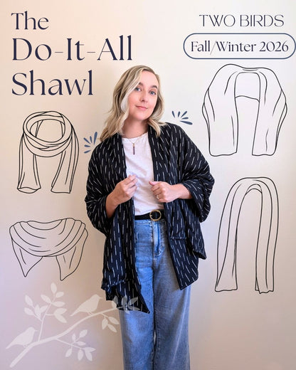 Do-It-All Shawl: Travel Wrap & Scarf - Tinted Blooms