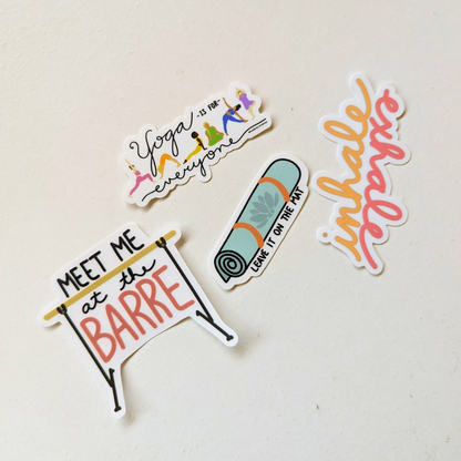 Meet Me at the Barre Clear Sticker