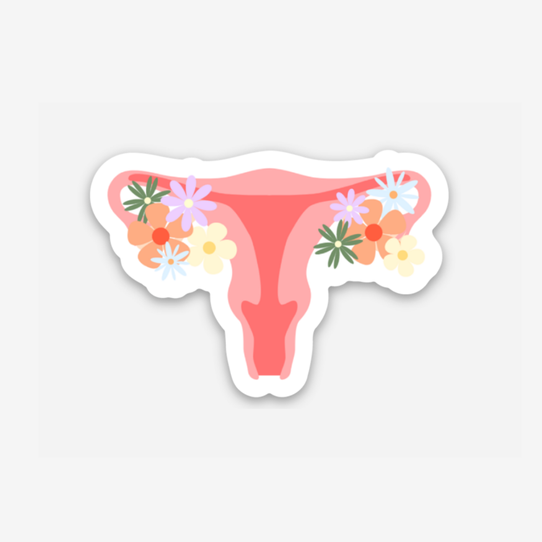 Flowers & Uterus Sticker