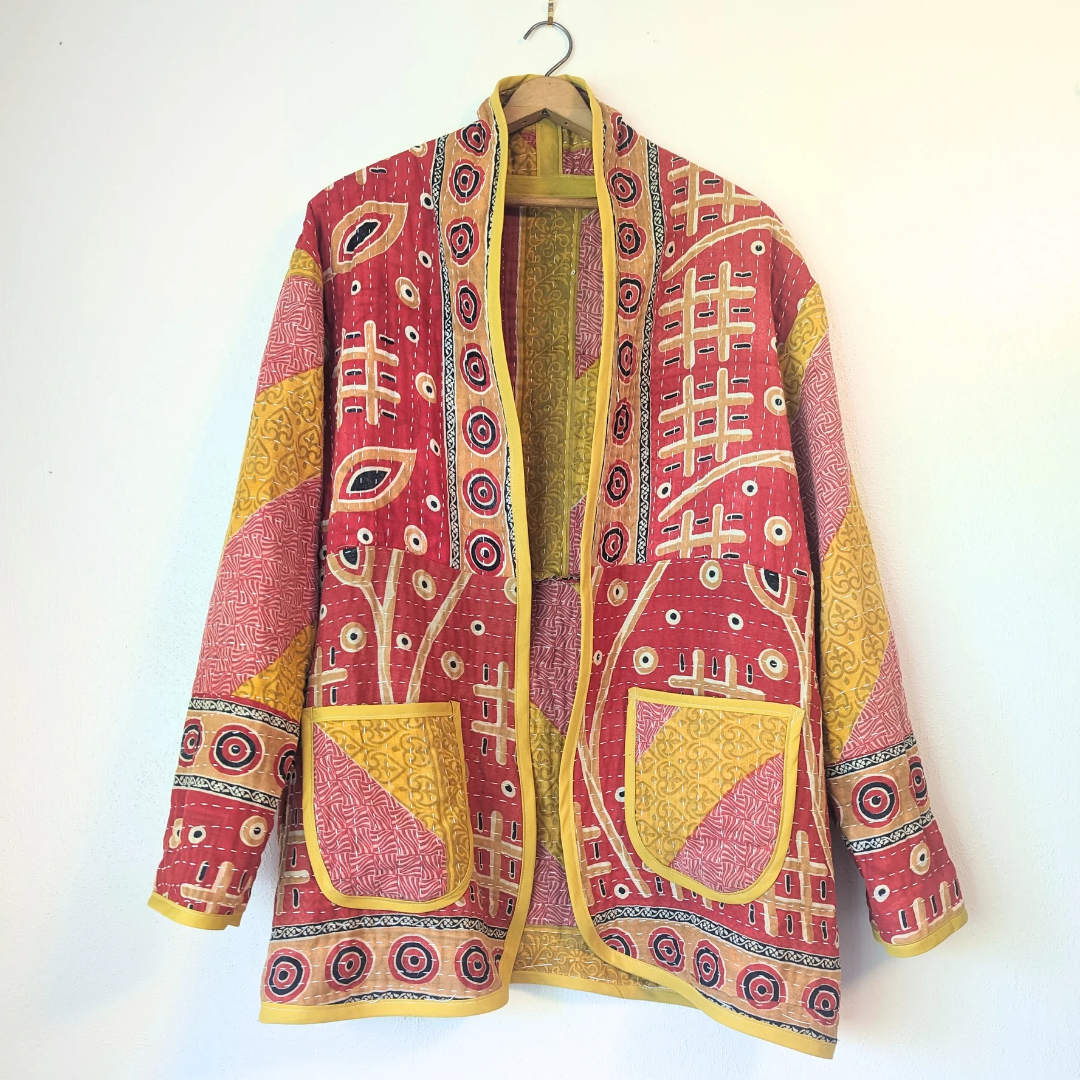 Upcycled Kantha Quilt Cardigan - No. 1