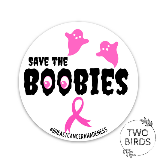 Ghost Save the Boobies Sticker