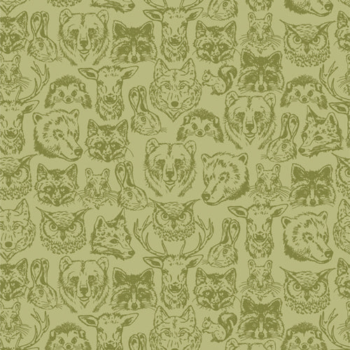 Wildlife Buddies - Printed Quilter's Cotton Fabric by the Yard