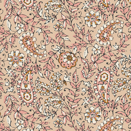 India Ink Parchment Paisley - Printed Quilter's Cotton Fabric by the Yard
