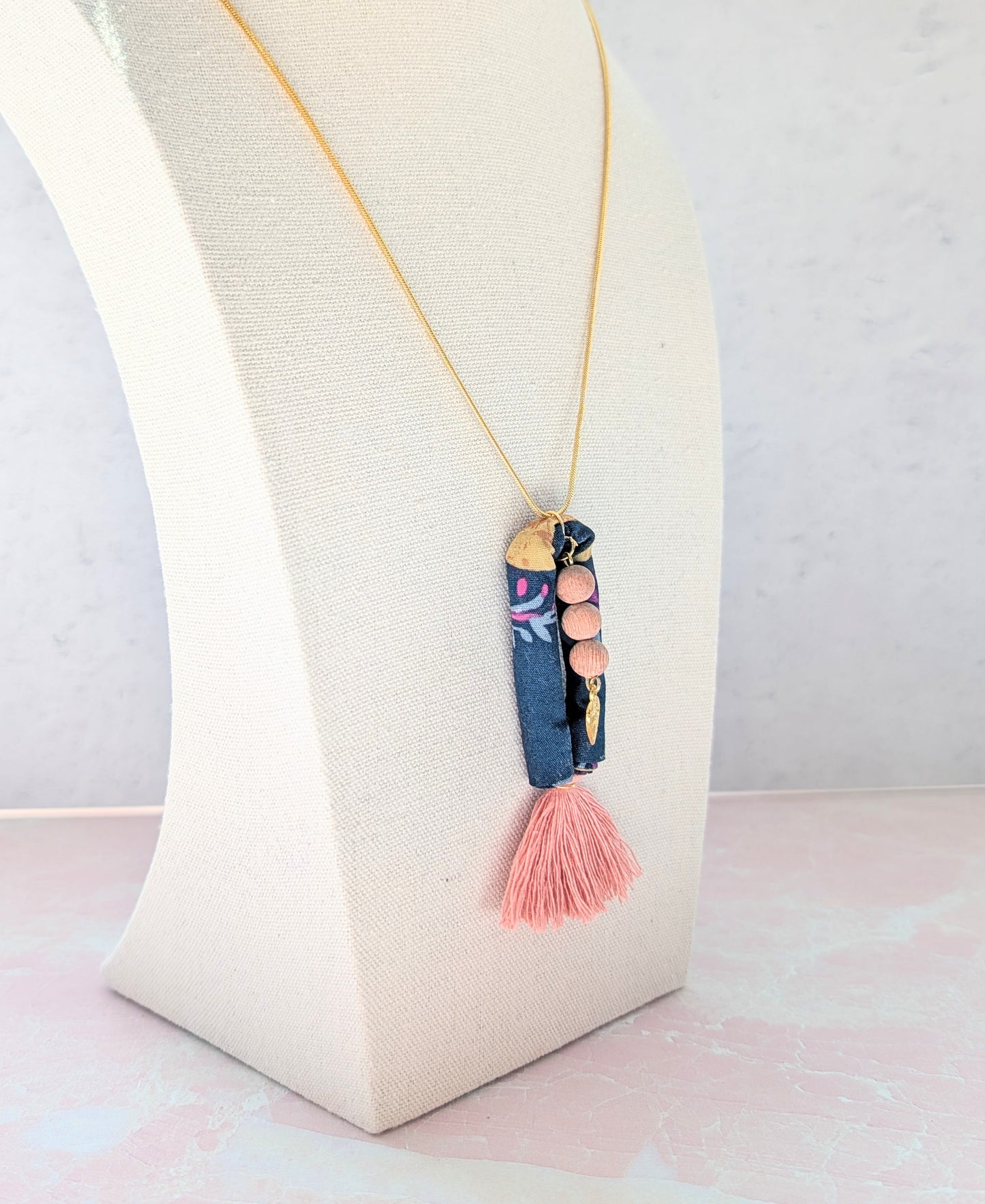 Upcycled Scrap Diffuser Necklace No.1