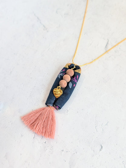 Upcycled Scrap Diffuser Necklace No.1