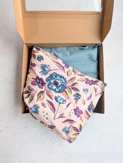 Weighted Heating Pad Cotton/Flannel - Blush Botanical