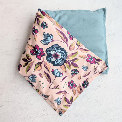 Weighted Heating Pad Cotton/Flannel - Blush Botanical