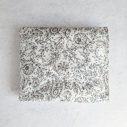 Weighted Heating Pad Cotton/Flannel - White Paisley