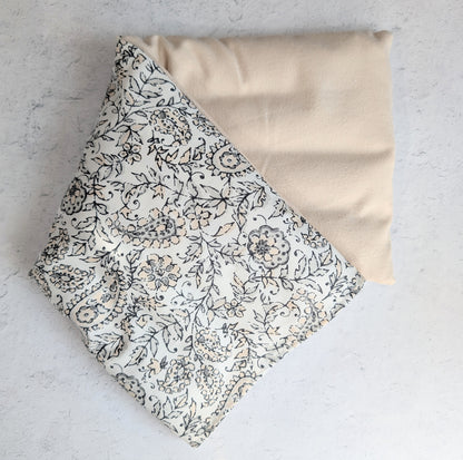 Weighted Heating Pad Cotton/Flannel - White Paisley