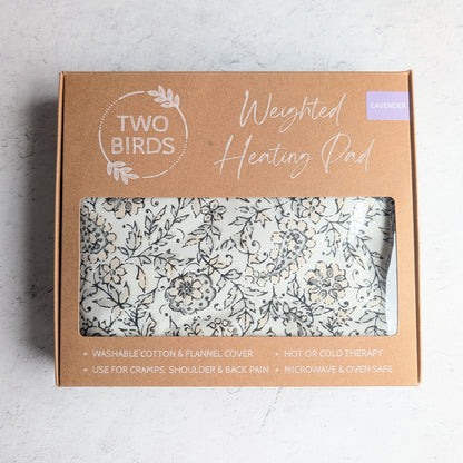 Weighted Heating Pad Cotton/Flannel - White Paisley