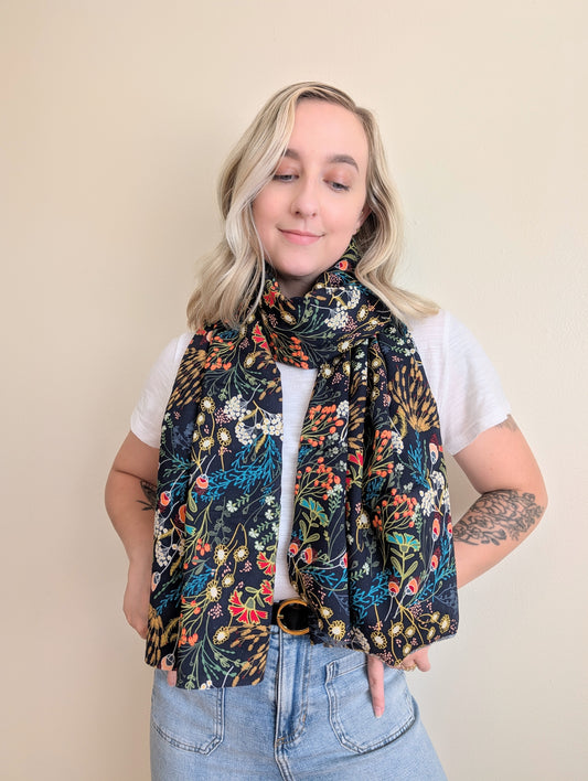 Do-It-All Shawl: Travel Wrap & Scarf - Meadow Dim