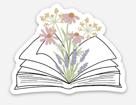 Wildflower Book Sticker