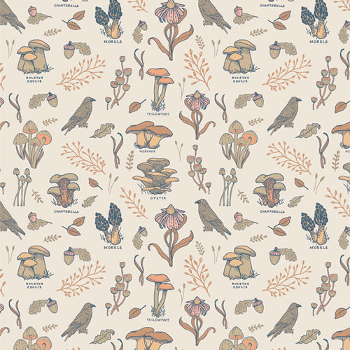 Pacific Fungi - Printed Quilter's Cotton Fabric by the Yard