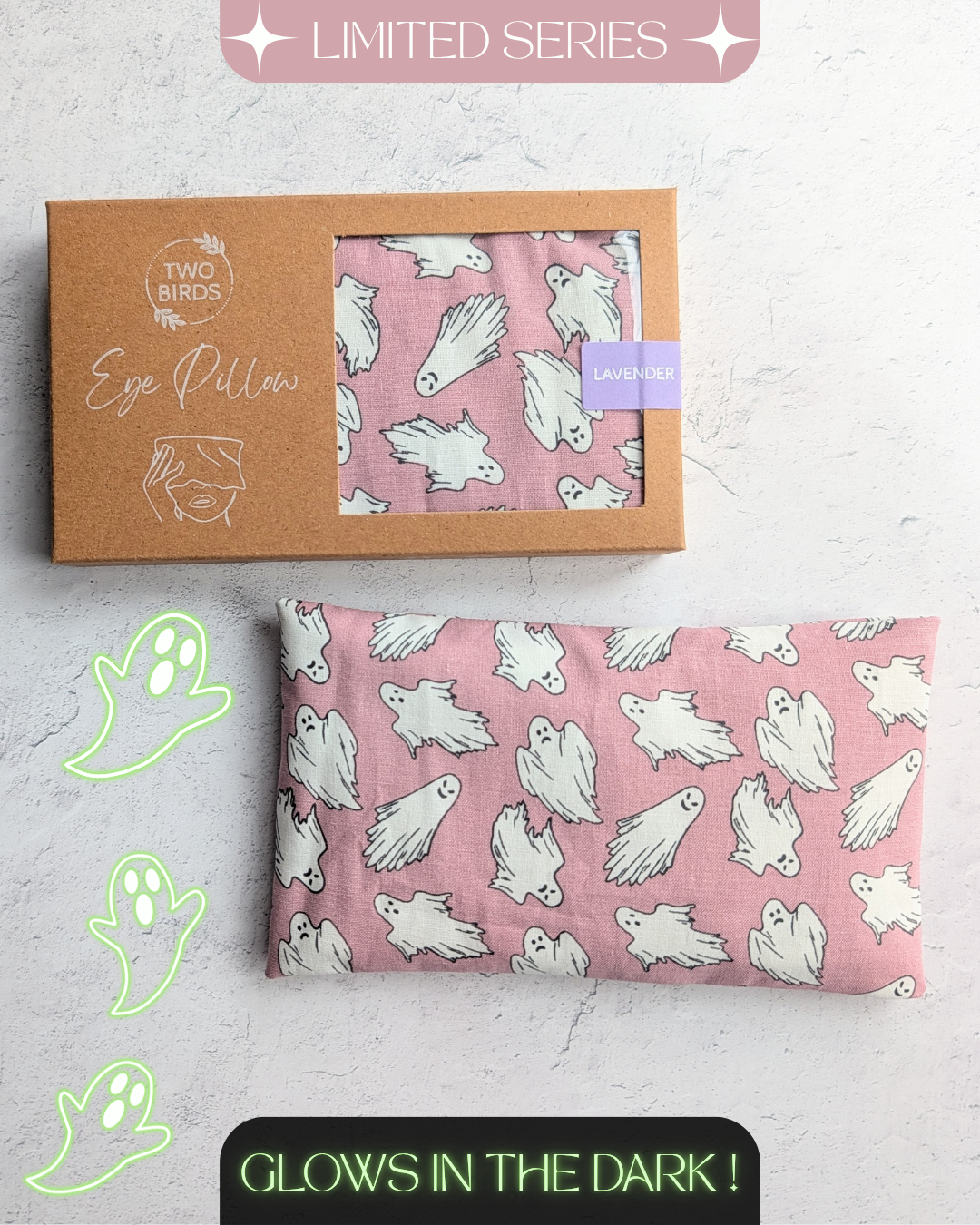 Weighted Eye Pillow - Glow Ghosts