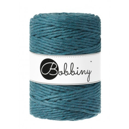 Peacock Blue 5mm Recycled Macrame Cord by Bobbiny