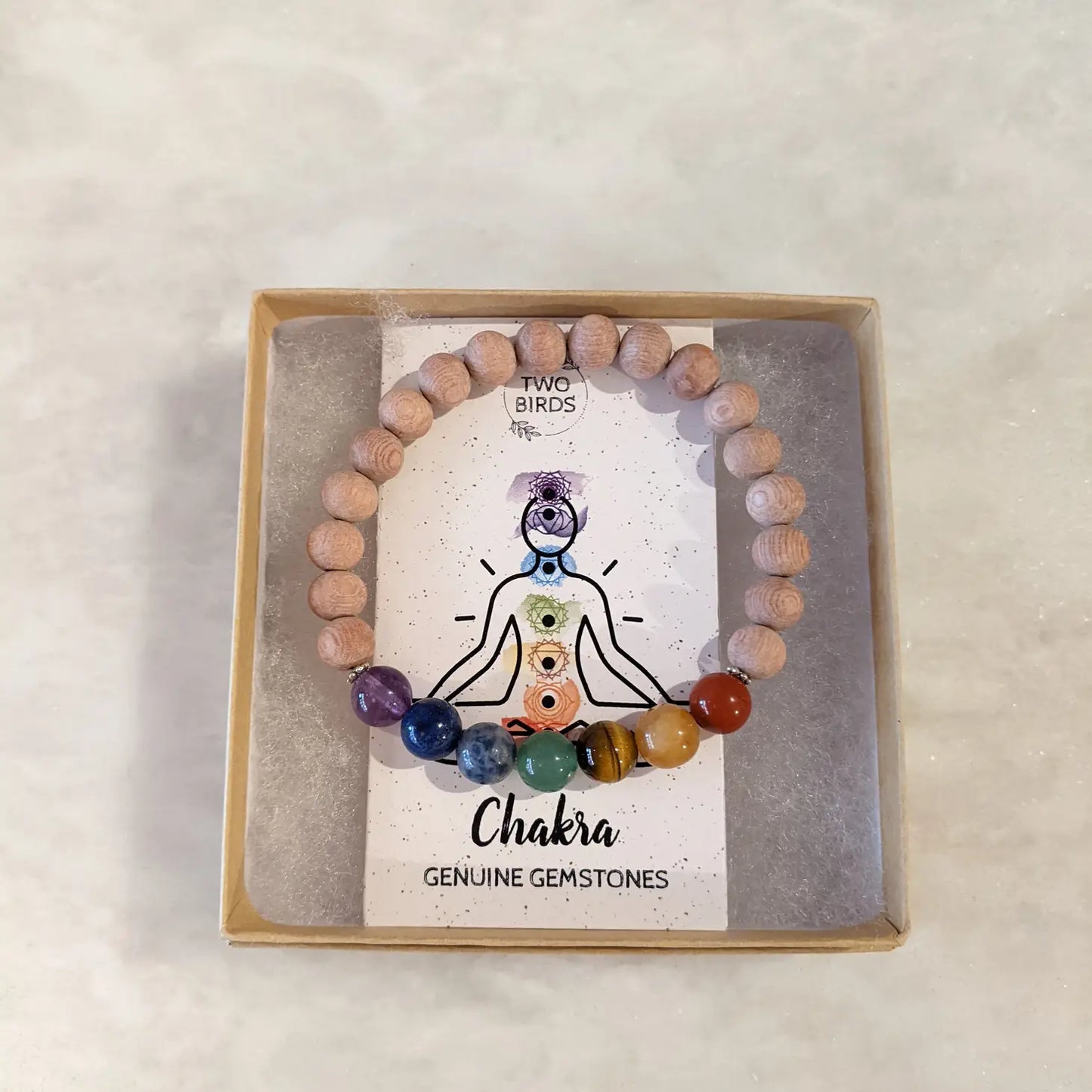 Chakra Gemstone Diffuser Bracelet - Rosewood