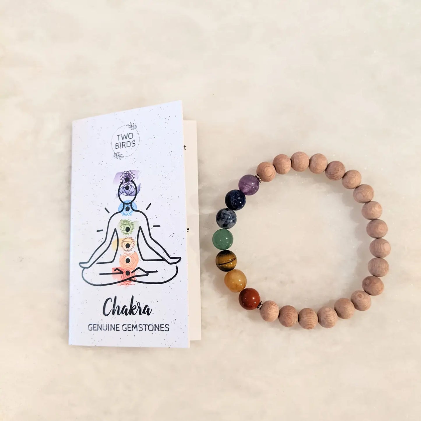 Chakra Gemstone Diffuser Bracelet - Rosewood