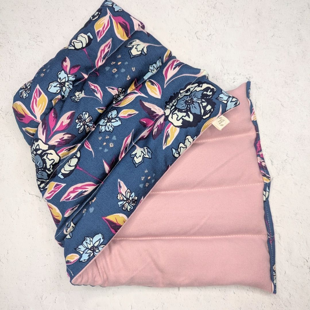 Weighted Heating Pad Cotton/Flannel - Dark Botanical