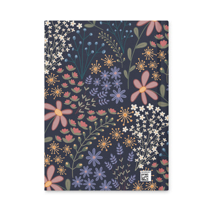 Lined Hardcover Notebook - Wildflower Night