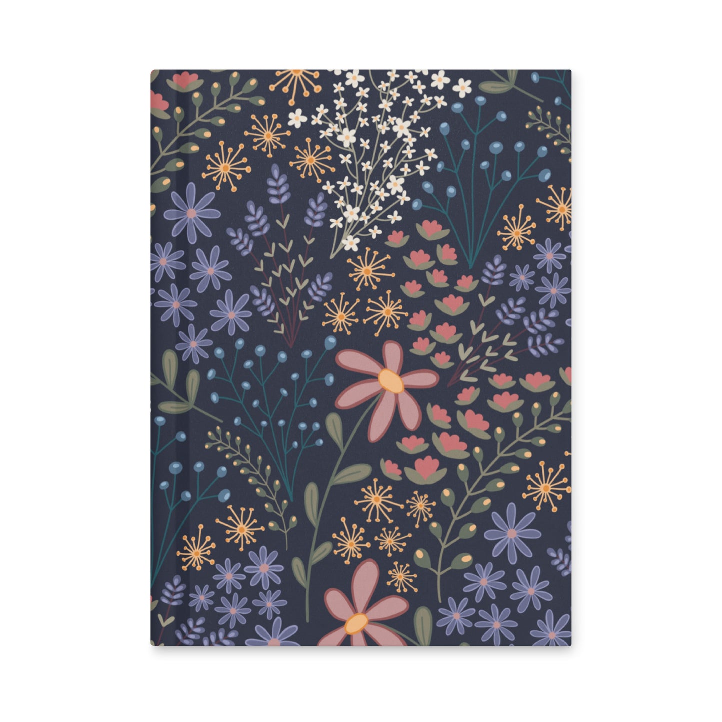 Lined Hardcover Notebook - Wildflower Night