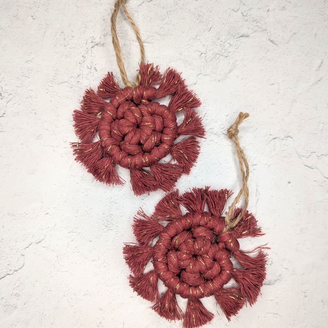 Macrame Snowflake Ornament
