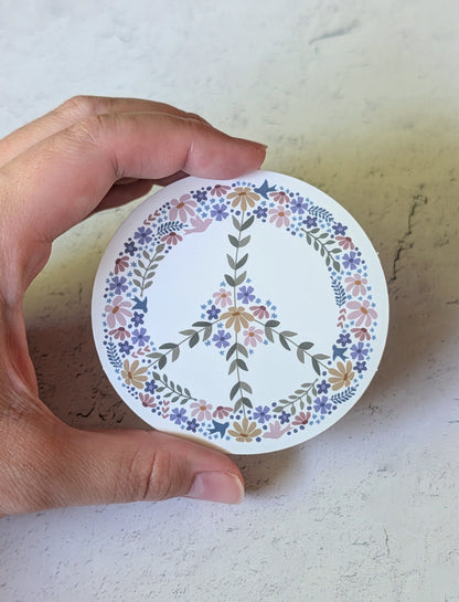Peace Wreath Sticker