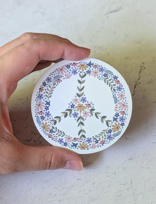 Peace Wreath Sticker